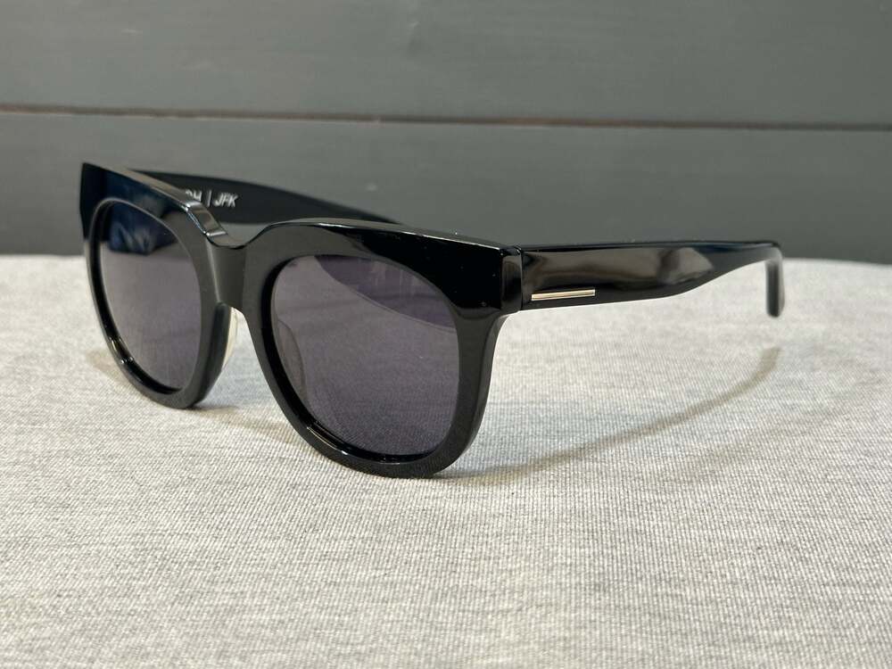 MIKOH JFK Oversized Square Sunglasses in Night Black Acetate As Is